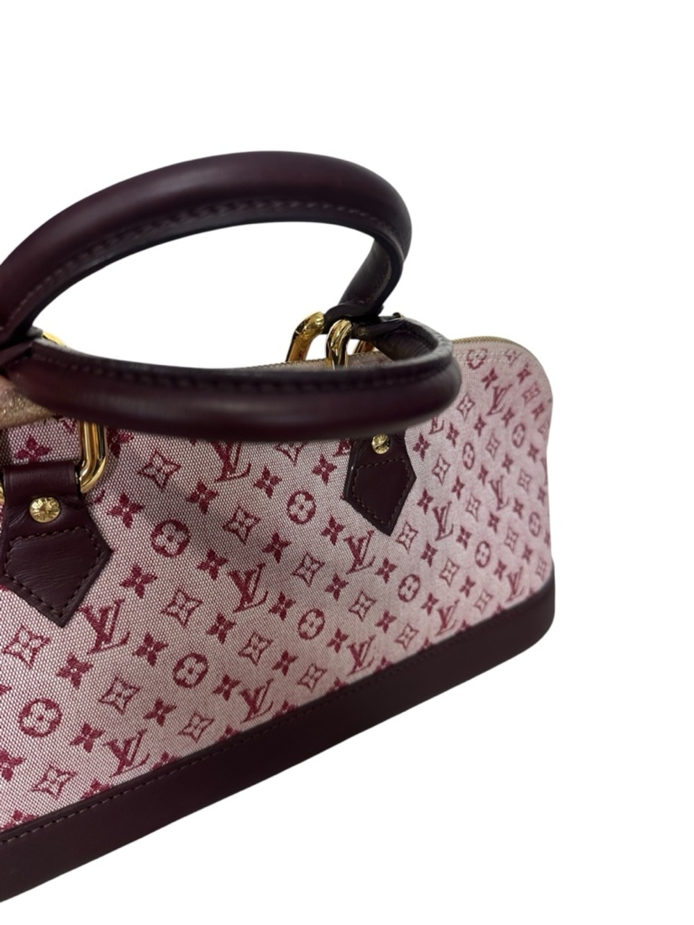 Louis Vuitton Pink and Burgundy Monogram Top-Handle Satchel - Picture 5 of 11